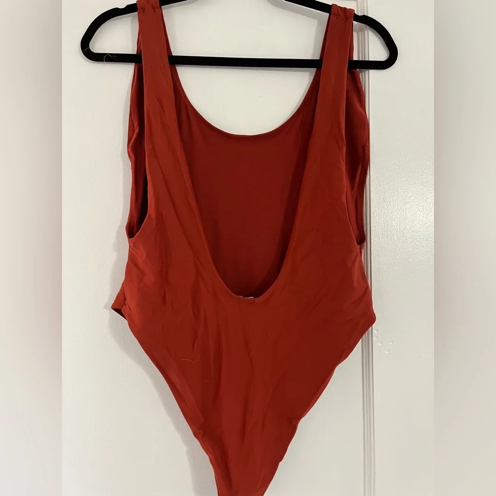 Burnt Orange Scoop Back Aerie One Piece - Picture 3 of 7